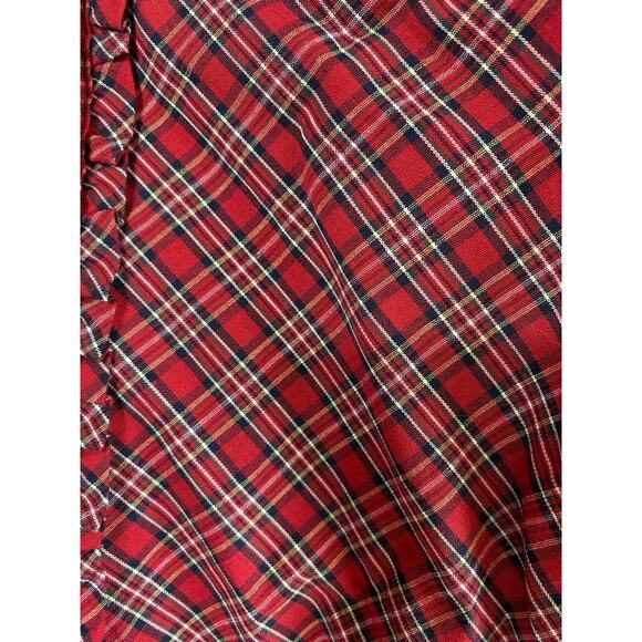 St Johns Bay Red Plaid Tartan Button Up Shirt Top Preppy Tailored Holiday Large - Picture 7 of 12